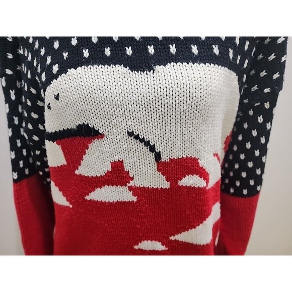 Vintage Lady Roi Polar Bear 80s Christmas Sweater Womens Acrylic Knit Size M - Picture 4 of 7